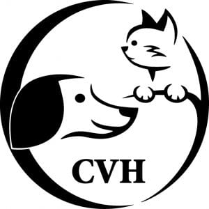 This image portrays CVH stamp logo_bw by Central Veterinary Hospital.